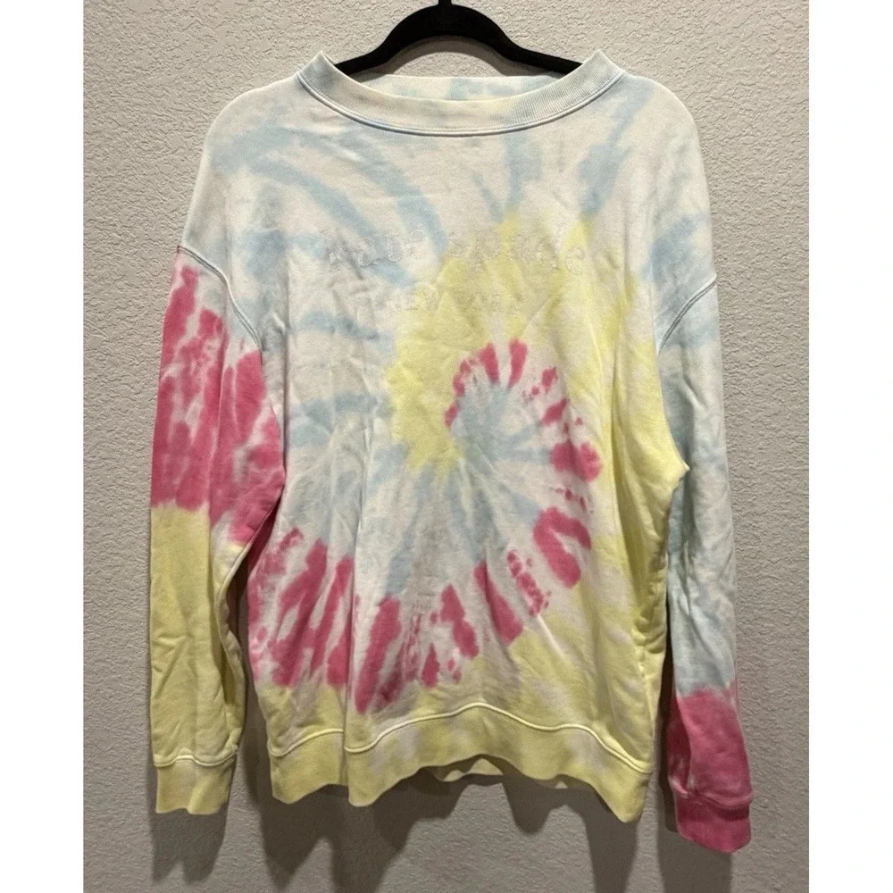 Kate Spade 100% Cotton Tie Dye Lightweight Crewneck  Sweatshirt Pullover Size XS